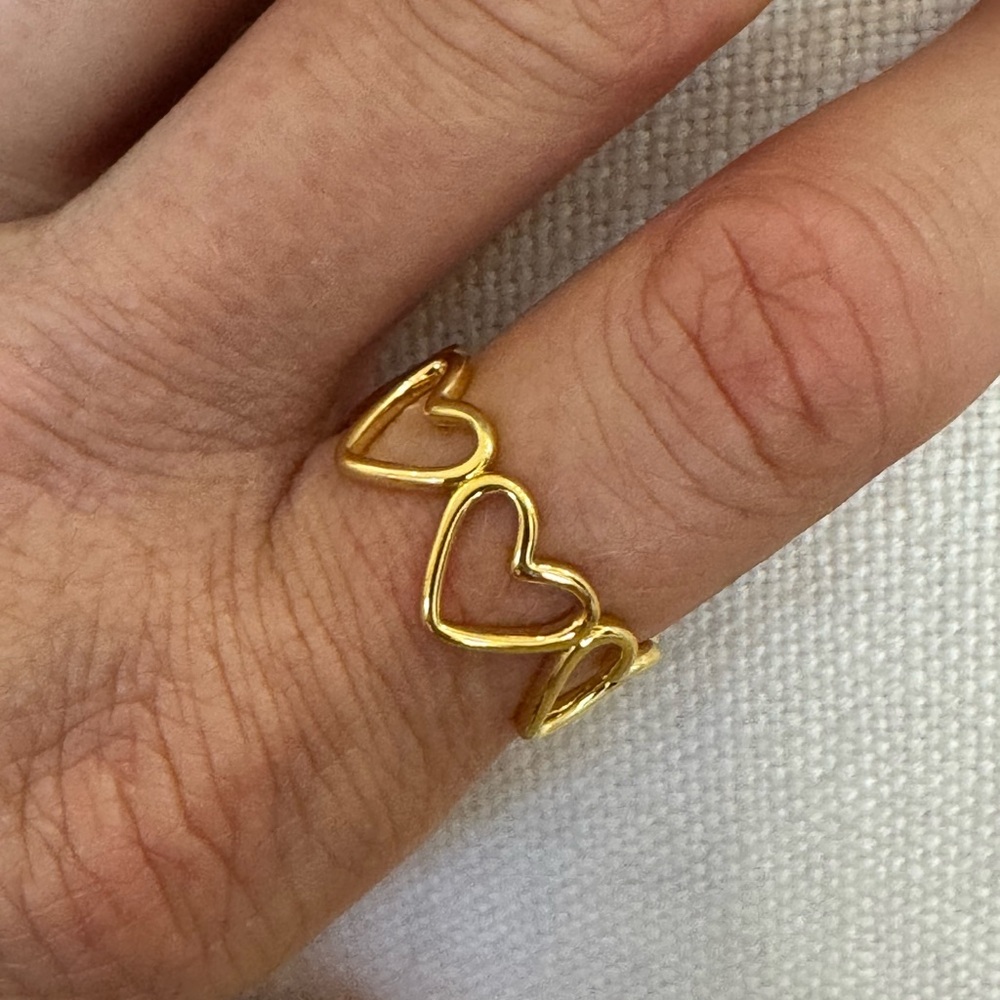 Adjustable Chunky Gold Plated Statement Ring, Siz… - image 1